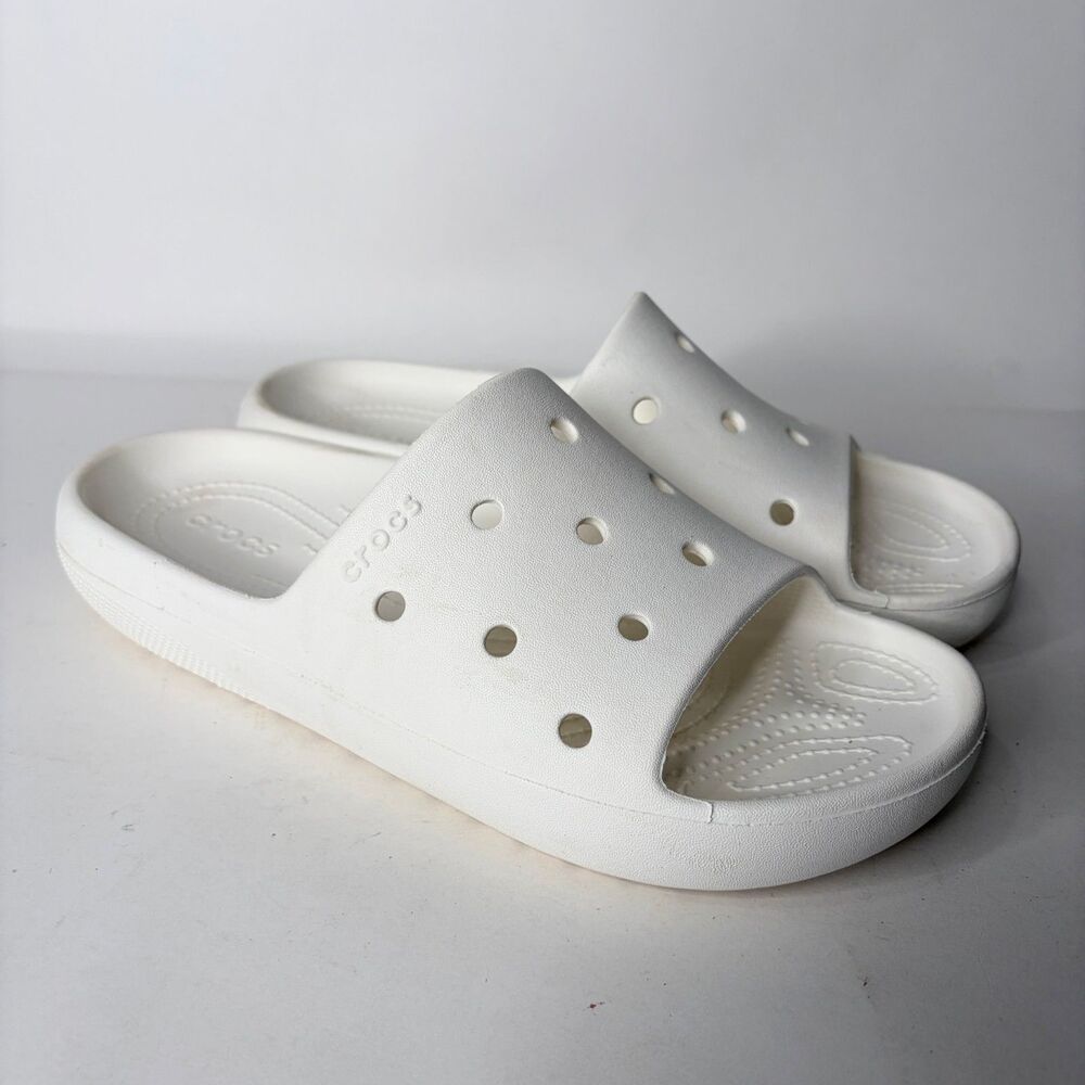 Crocs Flip Flop Classic Slides Sandals White Men Size 9 Women Size 11